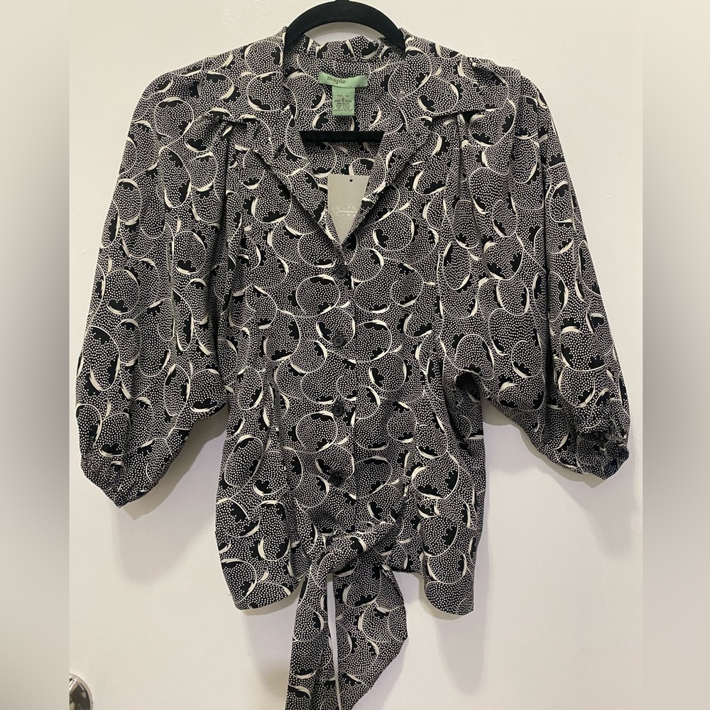 NEW! Anthropologie 100% Silk Aurinia Maple Feminine Blouse - Picture 4 of 8